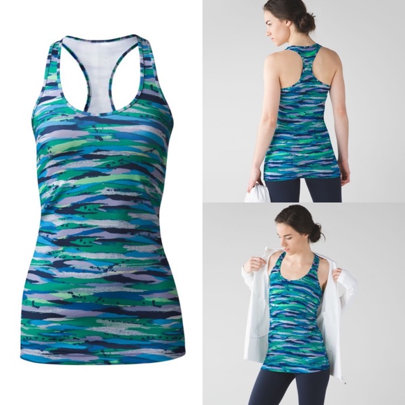 Lululemon Cool Racerback Seven Wonders Multi Blue - Picture 1 of 1